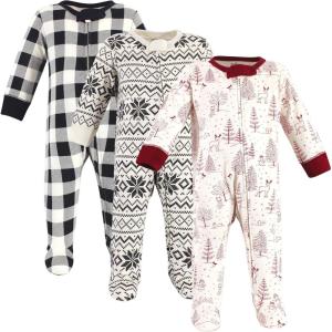 imageTouched by Nature Baby Girls Organic Cotton Sleep and PlayWinter Woodland