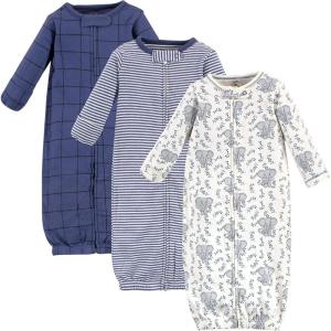 imageTouched by Nature Baby Organic Cotton Zipper GownsElephant