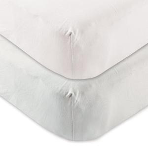 imageOrganic Cotton Fitted Crib Sheet 2PackWhiteGray 2 Pk