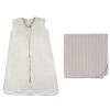 imageOrganic Cotton Wearable Sleeping Bag ampamp Organic Cotton Swaddle BlanketGray