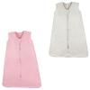 imageTouched by Nature Baby Organic Cotton Sleeveless Wearable Sleeping Bag Sack Blanket Solid PinkSolid Gray 06 Months