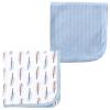 imageTouched by Nature Organic Cotton Swaddle Blanket 2PackBlueFeathers