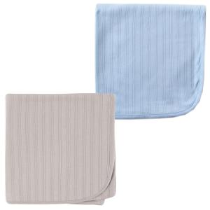 imageTouched by Nature Organic Cotton Swaddle Blanket 2PackBlueGray