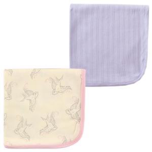 imageTouched by Nature Organic Cotton Swaddle Blanket 2PackLavenderBird