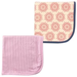 imageTouched by Nature Organic Cotton Swaddle Blanket 2PackPinkMoroccan