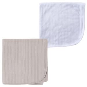imageTouched by Nature Organic Cotton Swaddle Blanket 2PackWhiteGray