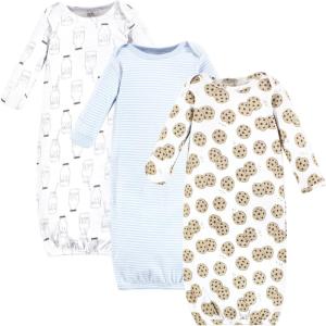 imageTouched by Nature Unisex Baby Organic Cotton GownsCookies and Milk
