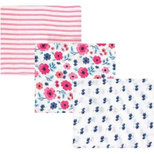 imageTouched by Nature Unisex Baby Organic Cotton Muslin Swaddle Blanket Blue Elephant One SizeGarden Floral