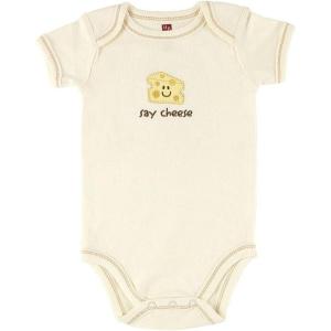 imageTouched by Nature Unisex Baby Organic Cotton BodysuitsCheese