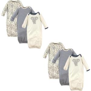 imageTouched by Nature Baby Girls Organic Cotton Gowns MultipackElephant 6piece