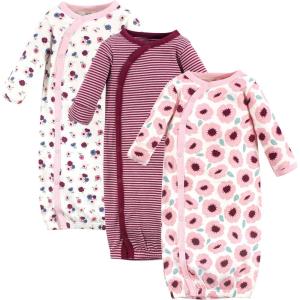 imageTouched by Nature Baby Girls Organic Cotton Kimono GownsBlush Blossom