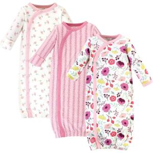 imageTouched by Nature Baby Girls Organic Cotton Kimono GownsBotanical
