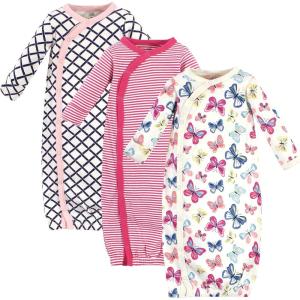 imageTouched by Nature Baby Girls Organic Cotton Kimono GownsBright Butterflies