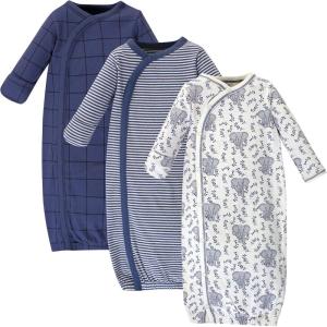 imageTouched by Nature Baby Girls Organic Cotton Kimono GownsElephant