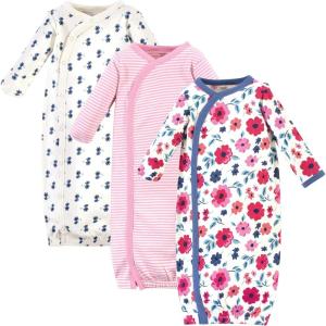 imageTouched by Nature Baby Girls Organic Cotton Kimono GownsGarden Floral