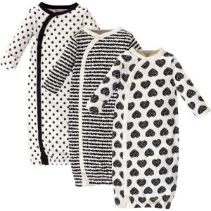 imageTouched by Nature Baby Girls Organic Cotton Kimono GownsHeart