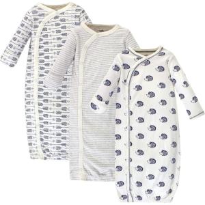 imageTouched by Nature Baby Girls Organic Cotton Kimono GownsHedgehog