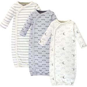 imageTouched by Nature Baby Girls Organic Cotton Kimono GownsMr Moon