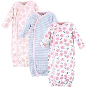 imageTouched by Nature Baby Girls Organic Cotton Kimono GownsPink Rose