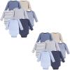 imageHudson Baby unisexbaby Cotton Longsleeve BodysuitsBoy Basic 14piece