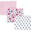 imageTouched by Nature Unisex Baby Organic Cotton Muslin Swaddle Blanket Pink Elephant One SizeGarden Floral