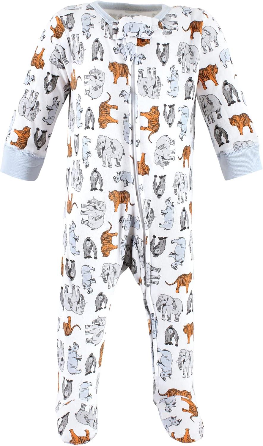 imageTouched by Nature Unisex Baby Organic Cotton Sleep and PlayBoy Endangered Safari