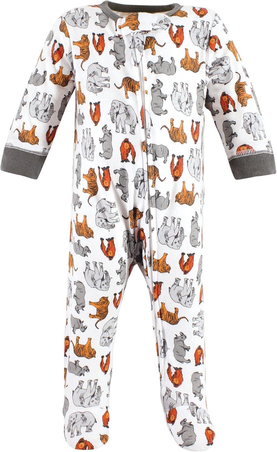 imageTouched by Nature Unisex Baby Organic Cotton Sleep and PlayNeutral Endangered Safari