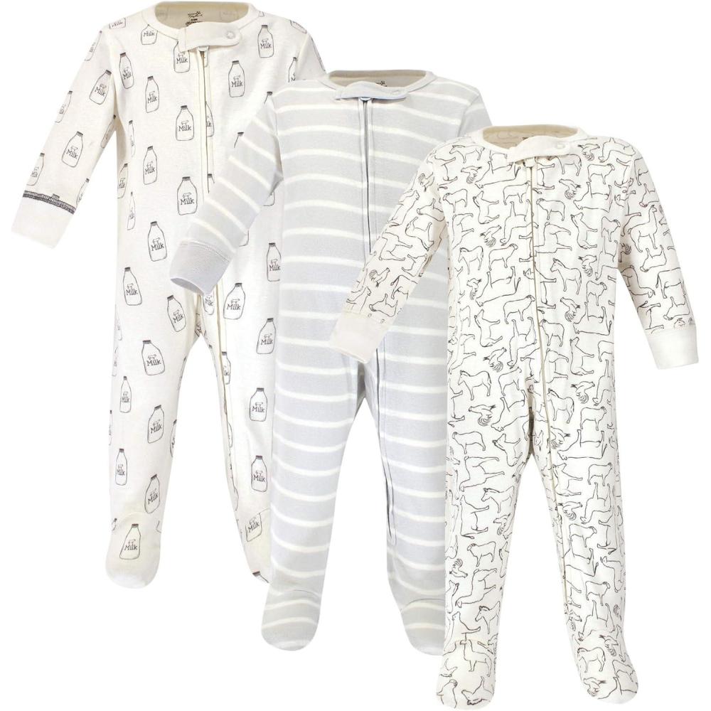 imageTouched by Nature Unisex Baby Organic Cotton Sleep and PlayFarm Friends