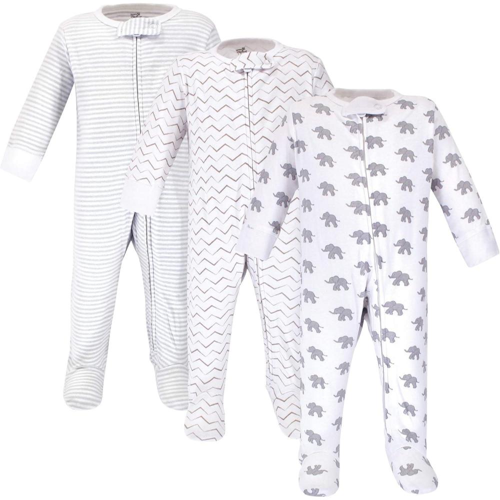 imageTouched by Nature Unisex Baby Organic Cotton Sleep and PlayMarching Elephant