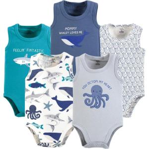 imageTouched by Nature Unisex Baby Organic Cotton Bodysuits Mystic Sea 1218 Months