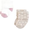 imageTouched by Nature Unisex Baby Organic Cotton SocksSoft Pink Dot Stripe