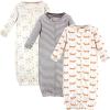imageTouched by Nature Baby Girls Organic Cotton Zipper GownsFox