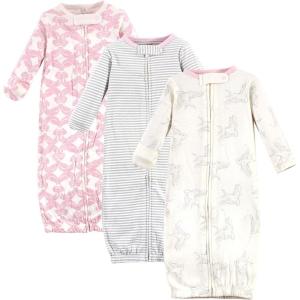 imageTouched by Nature Baby Girls Organic Cotton Zipper GownsBird