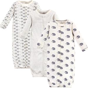 imageTouched by Nature Baby Girls Organic Cotton Zipper GownsHedgehog