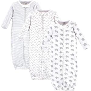 imageTouched by Nature Baby Girls Organic Cotton Zipper GownsMarching Elephant