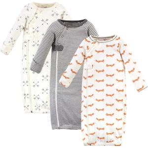 imageTouched by Nature Baby Girls Organic Cotton Zipper GownsOrange Fox