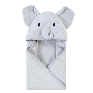 imageTouched by Nature Unisex Baby Organic Cotton Animal Face Hooded Towels Gray Elephant One SizeGray Elephant