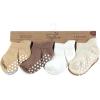 imageTouched by Nature Girls Unisex Baby Organic Cotton Socks with NonSkid Gripper for Fall ResistanceBeige Neutral