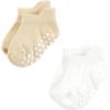 imageTouched by Nature Girls Unisex Baby Organic Cotton Socks with NonSkid Gripper for Fall ResistanceBlue Neutral