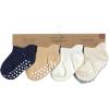 imageTouched by Nature Girls Unisex Baby Organic Cotton Socks with NonSkid Gripper for Fall ResistanceBlue Neutral