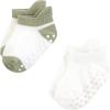 imageTouched by Nature Girls Unisex Baby Organic Cotton Socks with NonSkid Gripper for Fall ResistanceBlue Sage Neutral