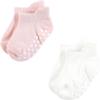 imageTouched by Nature Girls Unisex Baby Organic Cotton Socks with NonSkid Gripper for Fall ResistanceSoft Pink Neutral