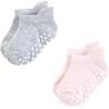 imageTouched by Nature Girls Unisex Baby Organic Cotton Socks with NonSkid Gripper for Fall ResistanceSoft Pink Neutral