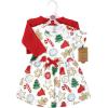 imageTouched by Nature Infant Toddler Girls Organic Cotton Dress and Cardigan Rainbows SunshineChristmas Cookies