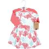 imageTouched by Nature Infant Toddler Girls Organic Cotton Dress and Cardigan Rainbows SunshineCoral Reef