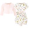 imageTouched by Nature Infant Toddler Girls Organic Cotton Dress and Cardigan Rainbows SunshineSoft Wildflower