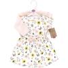 imageTouched by Nature Infant Toddler Girls Organic Cotton Dress and Cardigan Rainbows SunshineSoft Wildflower
