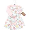 imageTouched by Nature Infant Toddler Girls Organic Cotton Dress and Cardigan Rainbows SunshineTraditional Floral