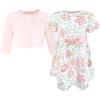 imageTouched by Nature Infant Toddler Girls Organic Cotton Dress and Cardigan Rainbows SunshineTraditional Floral