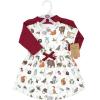 imageTouched by Nature Infant Toddler Girls Organic Cotton Dress and Cardigan Rainbows SunshineWoodland Alphabet